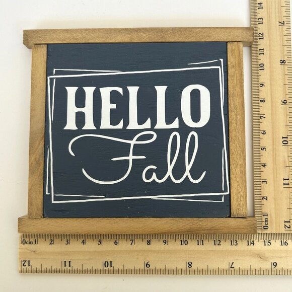 Handmade Tiered Tray Decor - Hello Fall - Autumn, Pumpkin, Signs, Mini - Picture 10 of 10